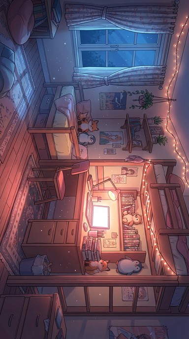 Free Cozy Anime Bedroom Image - Anime, Bedroom, Isometric | Download at ...