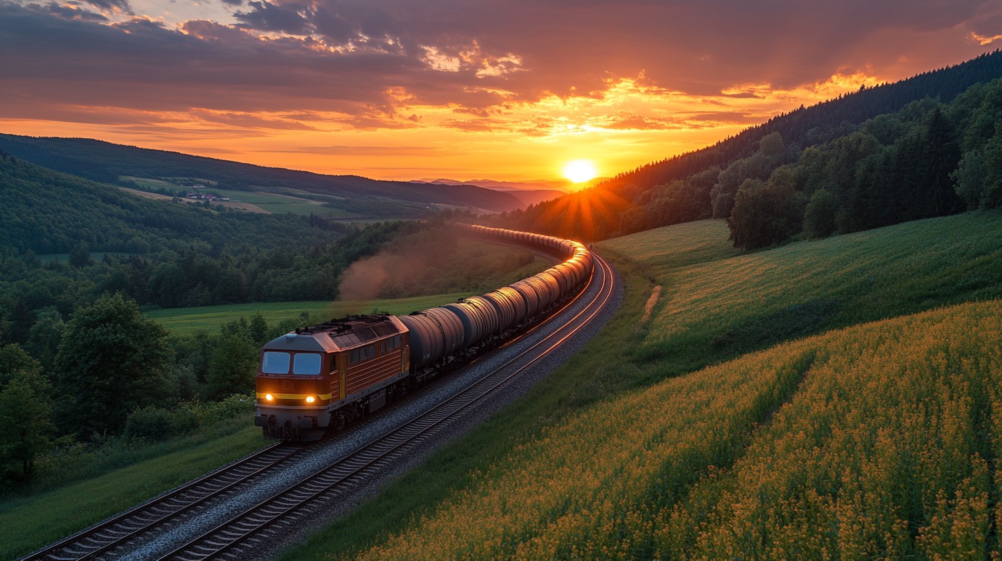 Free Sunset Train Ride Image - Sunset, Train, Landscape | Download at ...