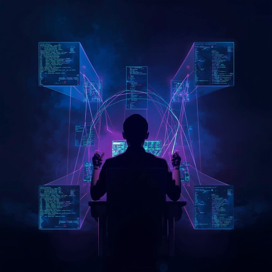 Free Cybernetic Code Master Image - Cyberpunk, Programmer, Holographic ...