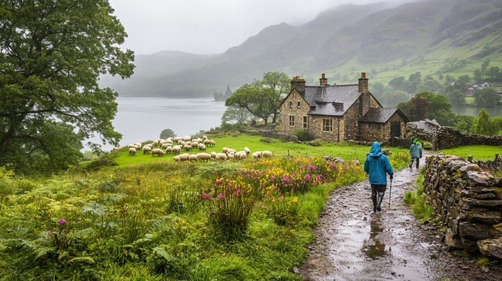 Walk In Countryside Free Rainy countryside walk Image - Rain, Countryside, Hikers ...