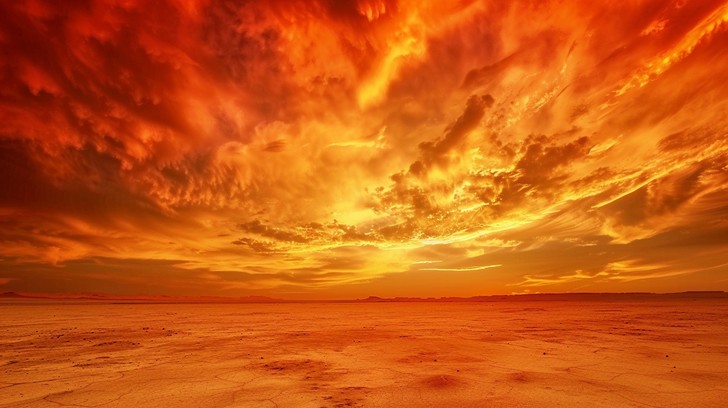 Free Fiery Sky Panorama Image - Sunset, Sky, Landscape | Download at ...
