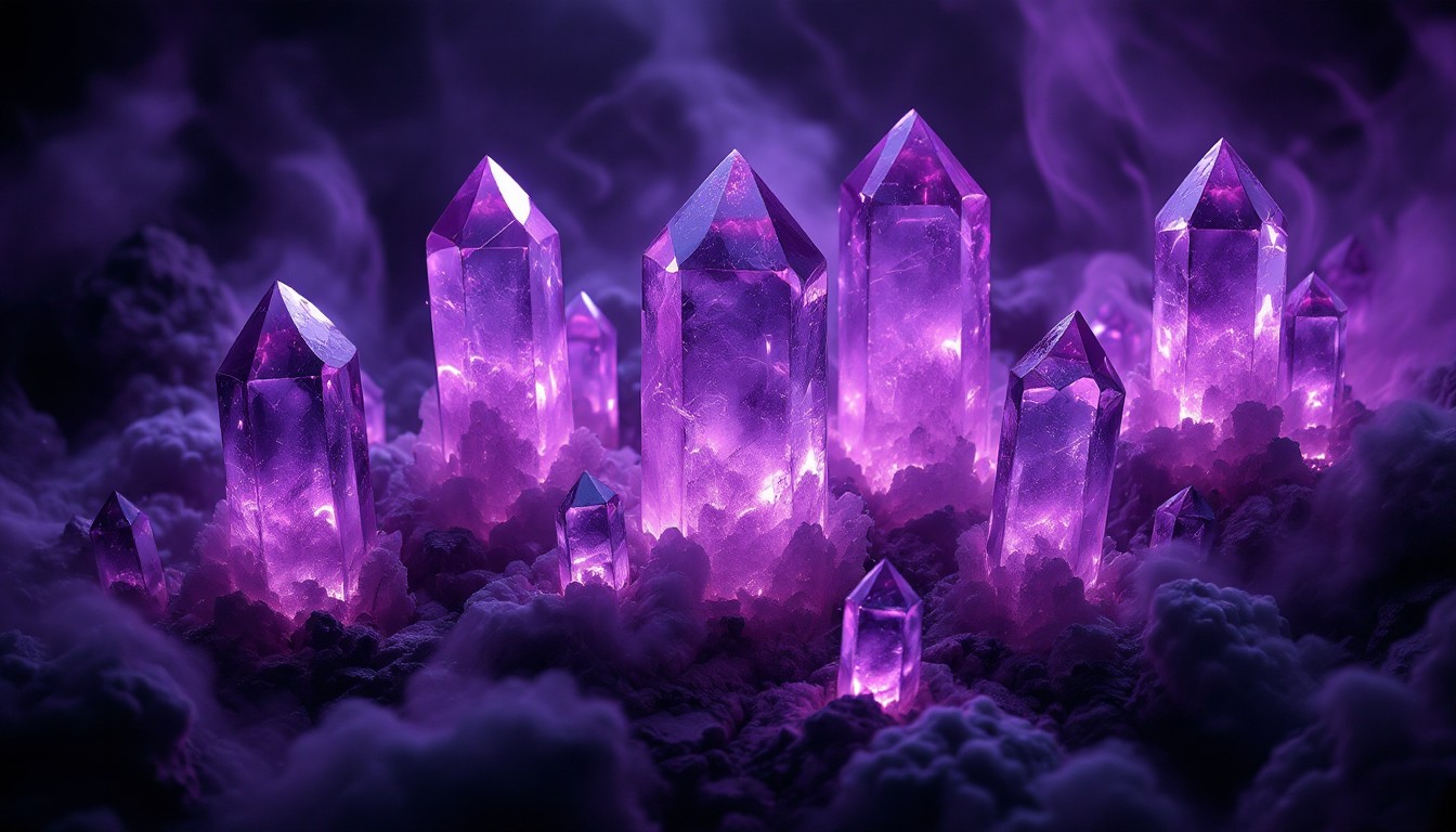 Free Glowing Purple Crystals Image - Crystals, Purple, Gothic ...