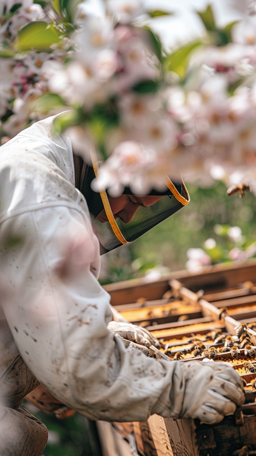 Download Beekeeper at Work Image - Beekeeping, Bees, Apiary | StockCake