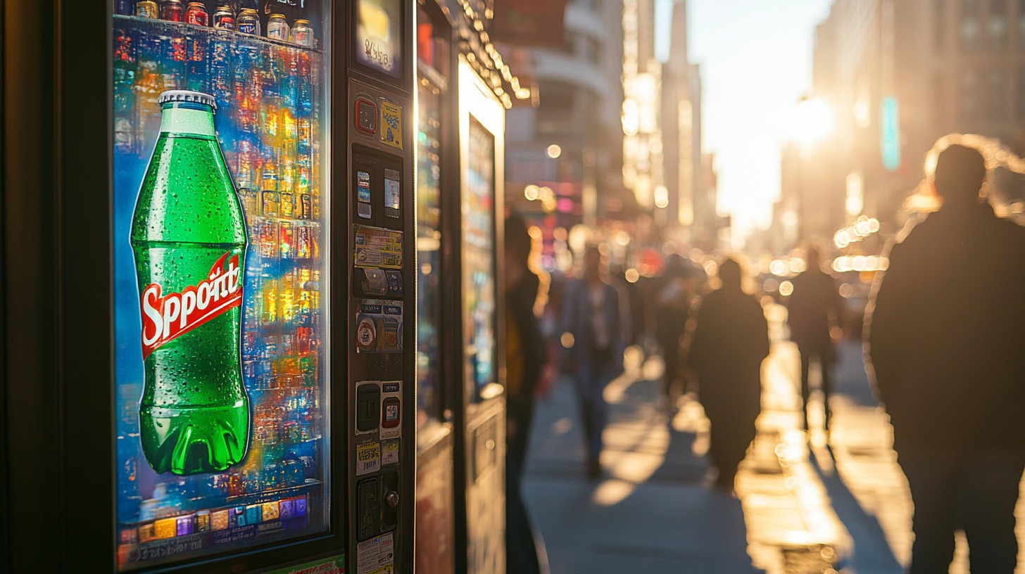 Download Illuminated Soda Vending Image - Sunset, Vending, Soda | StockCake