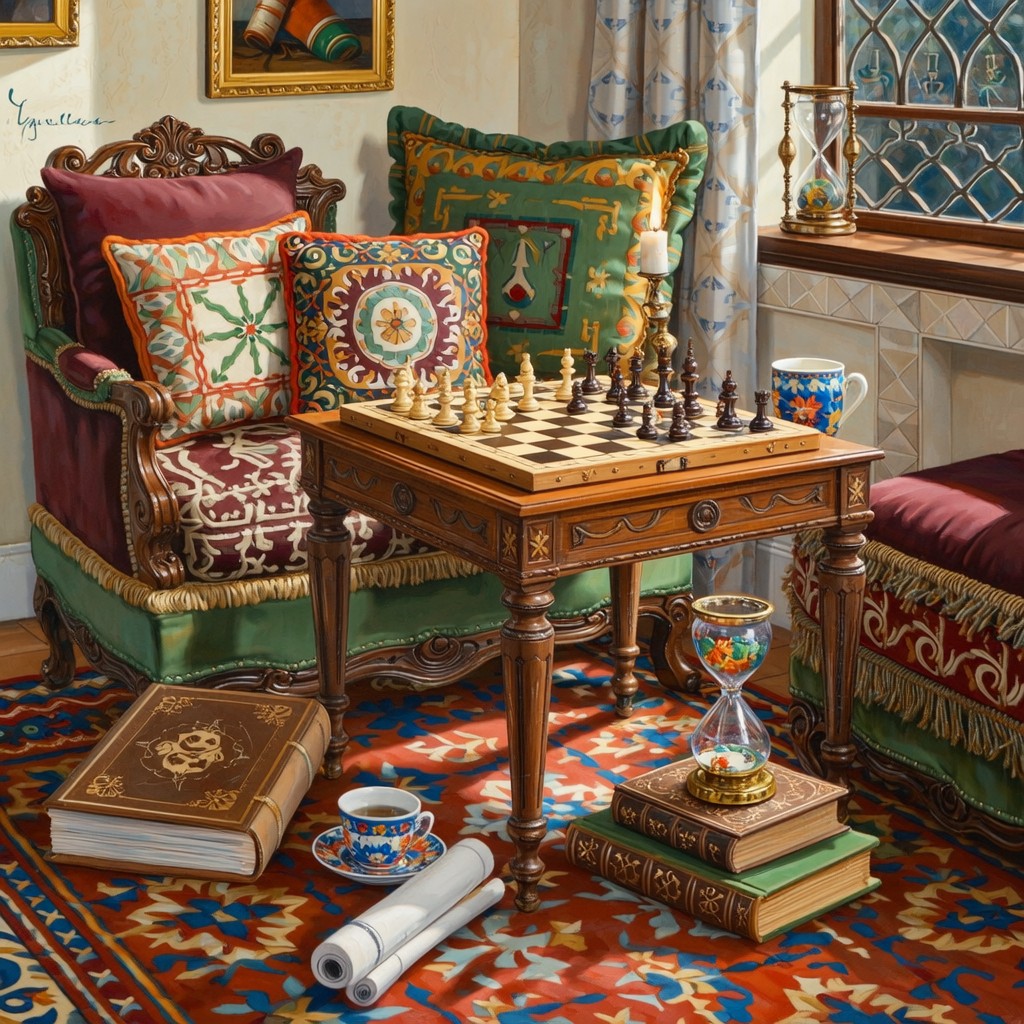 Free Scholar's Gaming Retreat Image - Chess, Study, Interior | Download ...
