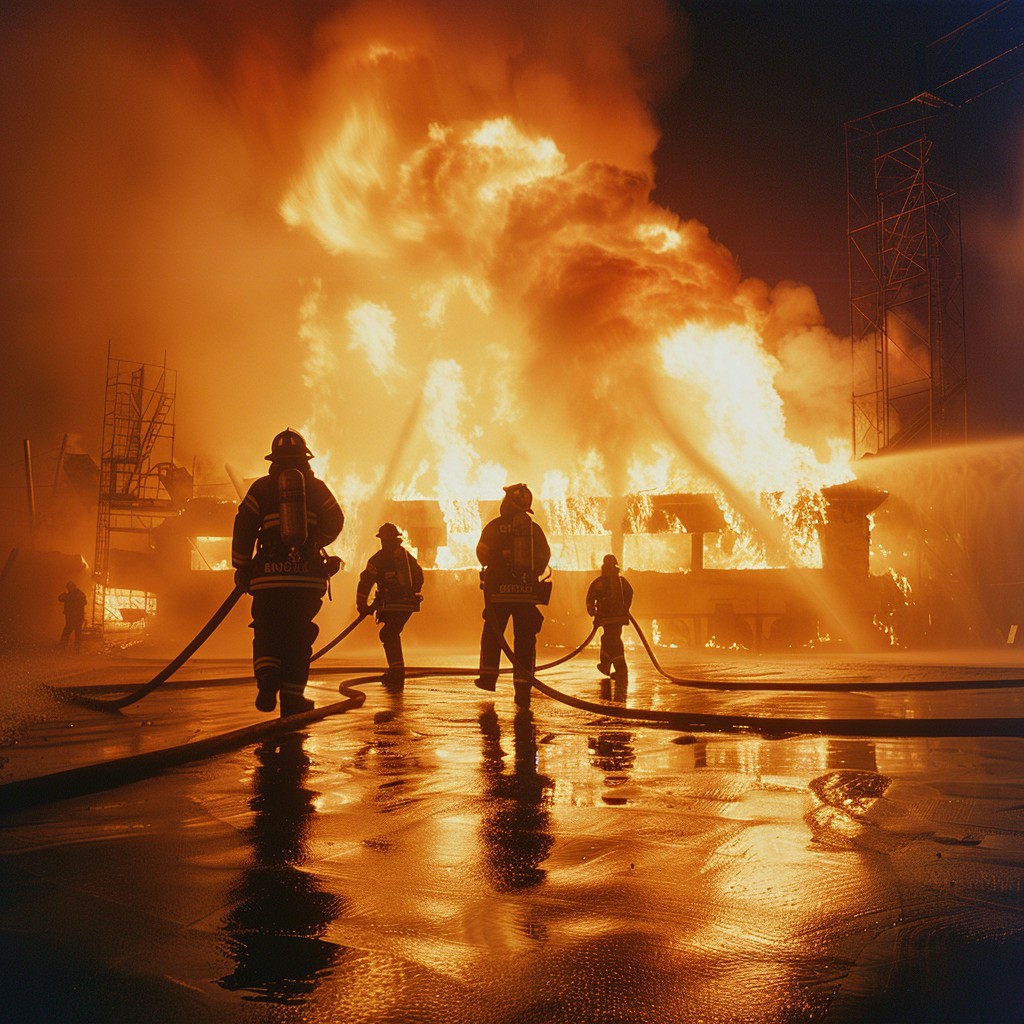 Free Firefighters Battling Blaze Image - Firefighters, Blaze, Fire ...
