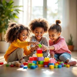 Free Building Together Joyfully Image - Blocks, Play, Learning ...