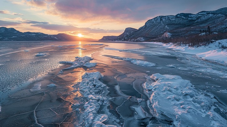 Free Icy Sunset Beauty Image - Ice, Sunset, Landscape | Download at ...