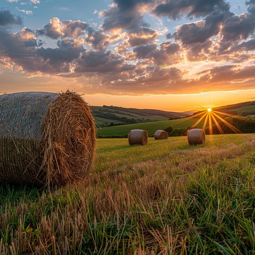 Free Sunset Hay Bales Image - Sunset, Hay, Bales | Download at StockCake