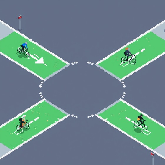 Free Cycling Urban Intersection Image - Pixel, Isometric, Cycling ...