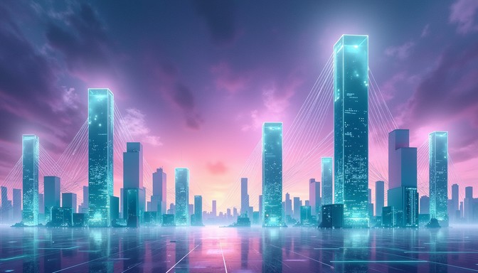 Free Ethereal Cyber City Image | Download at StockCake