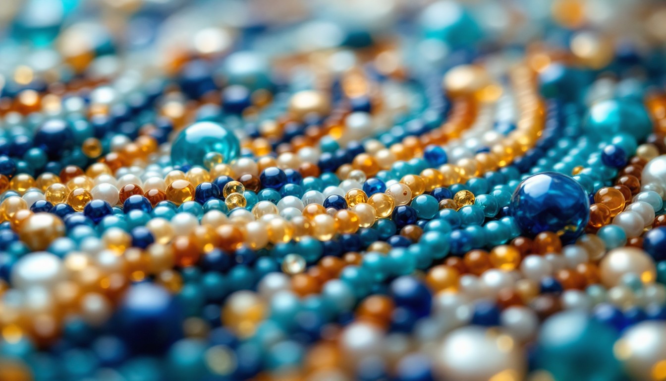 Bead. Time Patterns Free Shimmering Bead Pattern Image - Beads, Turquoise, Gold | Download ...