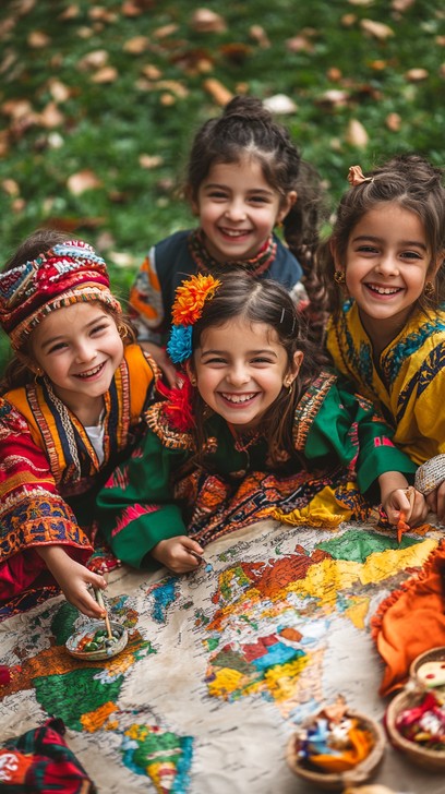 Multicultural Children Event Free Joyful Multicultural Gathering Image - Children, Traditional ...