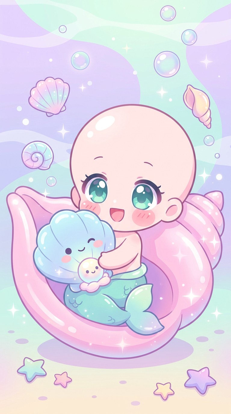 Download Cute Chibi Mermaid Image - Chibi, Kawaii, Mermaid | StockCake