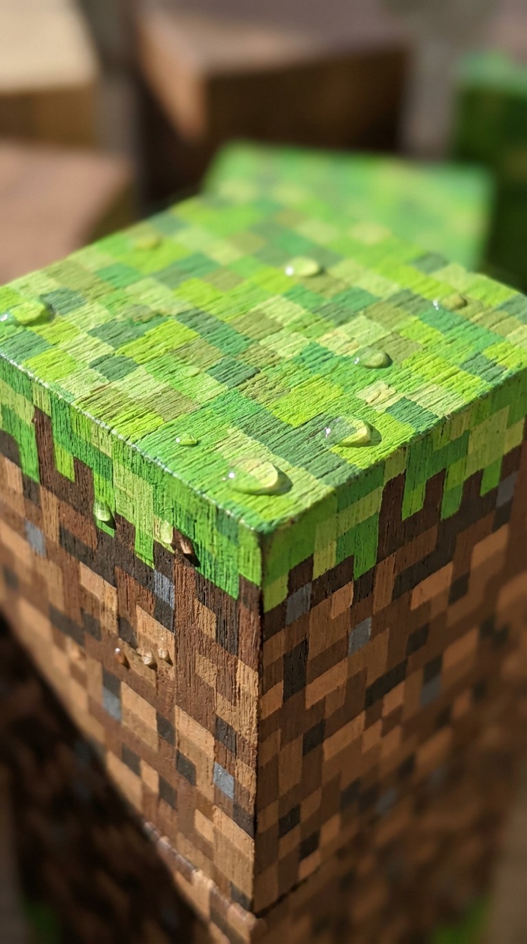 Free Pixelated Grass Block Image - Pixelated, Cube, Wooden | Download ...