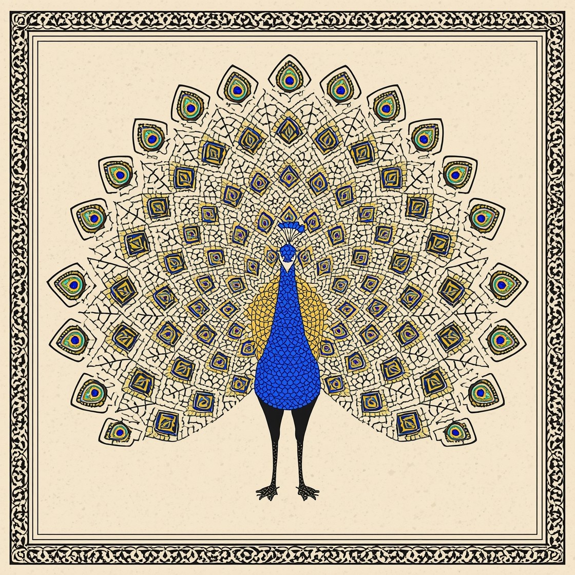 Free Geometric Peacock Mandala Image - Mandala, Geometric, Symmetrical ...
