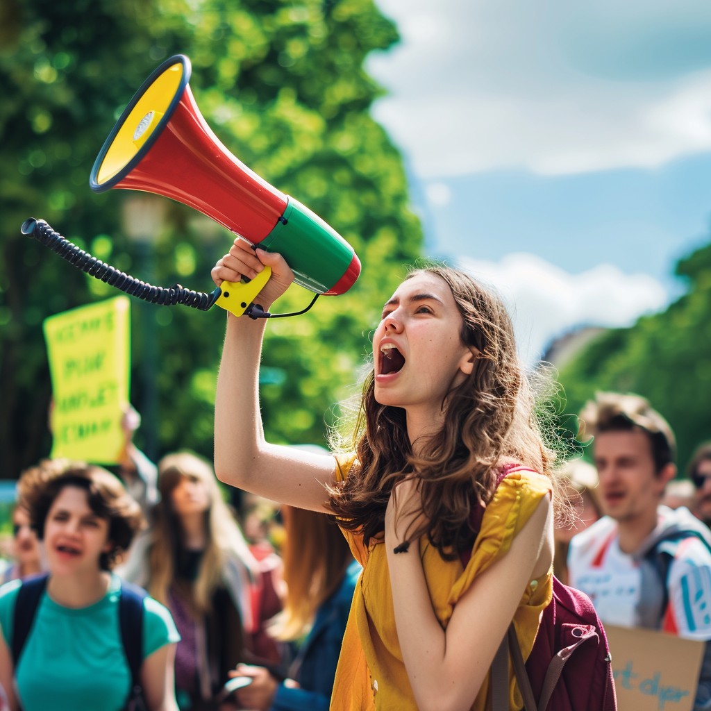 Free Protestor Amplifies Voice Image - Activism, Protest, Megaphone ...