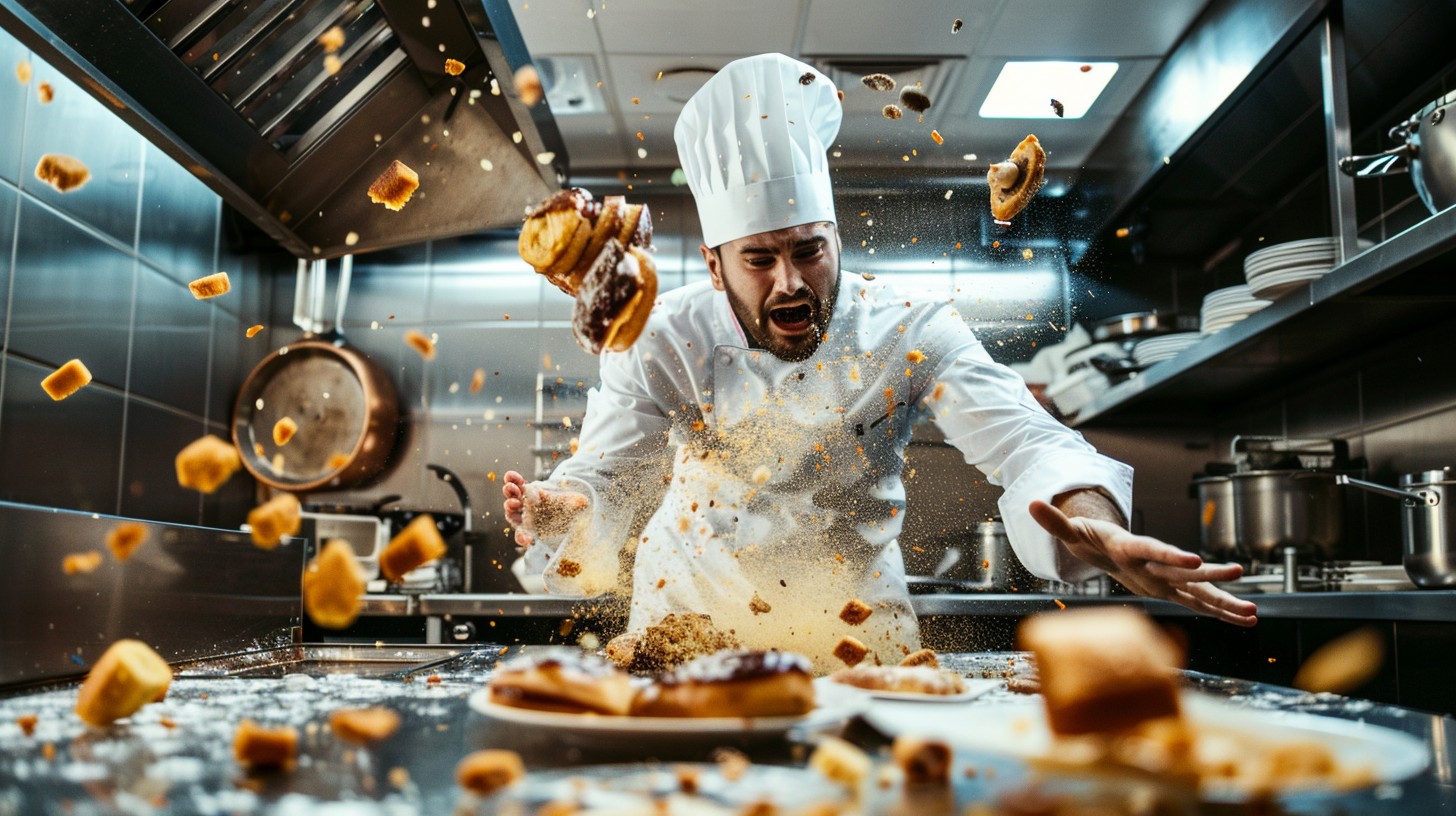 Two Cooks Create Mess Free Chaotic kitchen mess Photo - Chef, Kitchen, Chaos | Download at ...