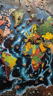Map View Puzzle Free World Map Puzzle Image - Puzzle, World, Map | Download at StockCake