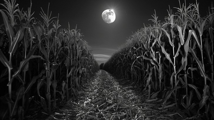 Free Moonlit Cornfield Path Image - Moonlight, Cornfield, Night ...