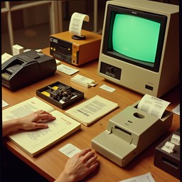 Free Vintage Computer Workstation Image - Vintage, Computer, Desk ...