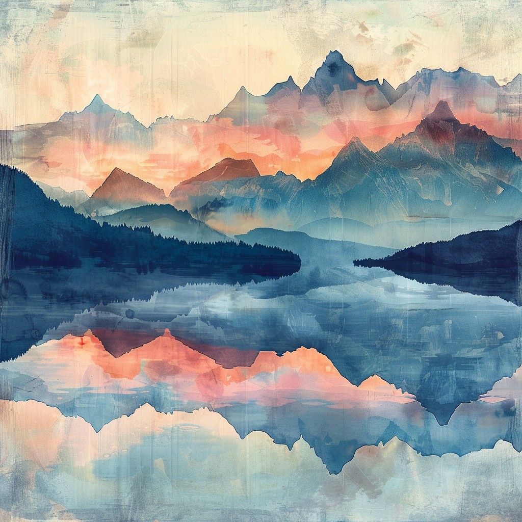 Free Mystic Mountain Art Image - Art, Mountains, Sunset | Download at ...