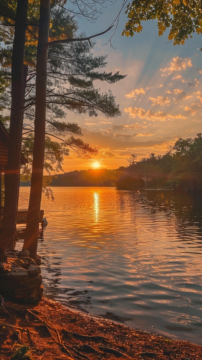 Free Sunset Lake View Photo - Sunset, Lake, Nature | Download at StockCake