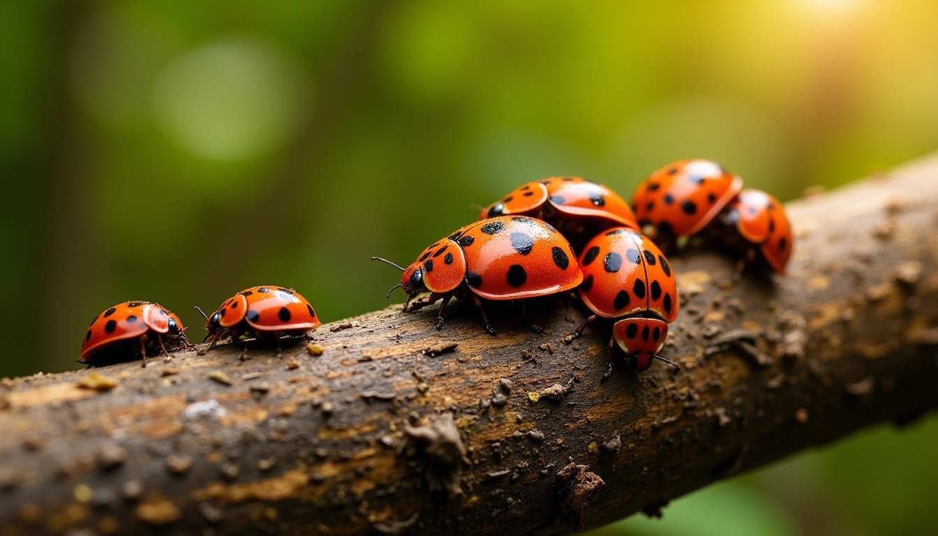 Free Ladybugs On Branch Image - Ladybugs, Beetles, Insects | Download ...