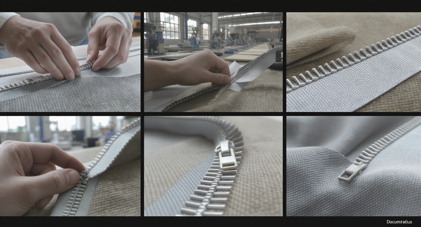 Zipper Constrution Free Zipper Assembly Process Image - Zippers, Manufacturing, Industrial ...