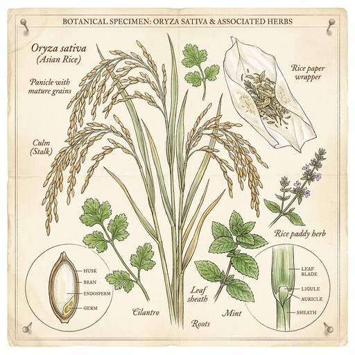 Free Rice Botanical Illustration Image - Botanical, Rice, Illustration ...