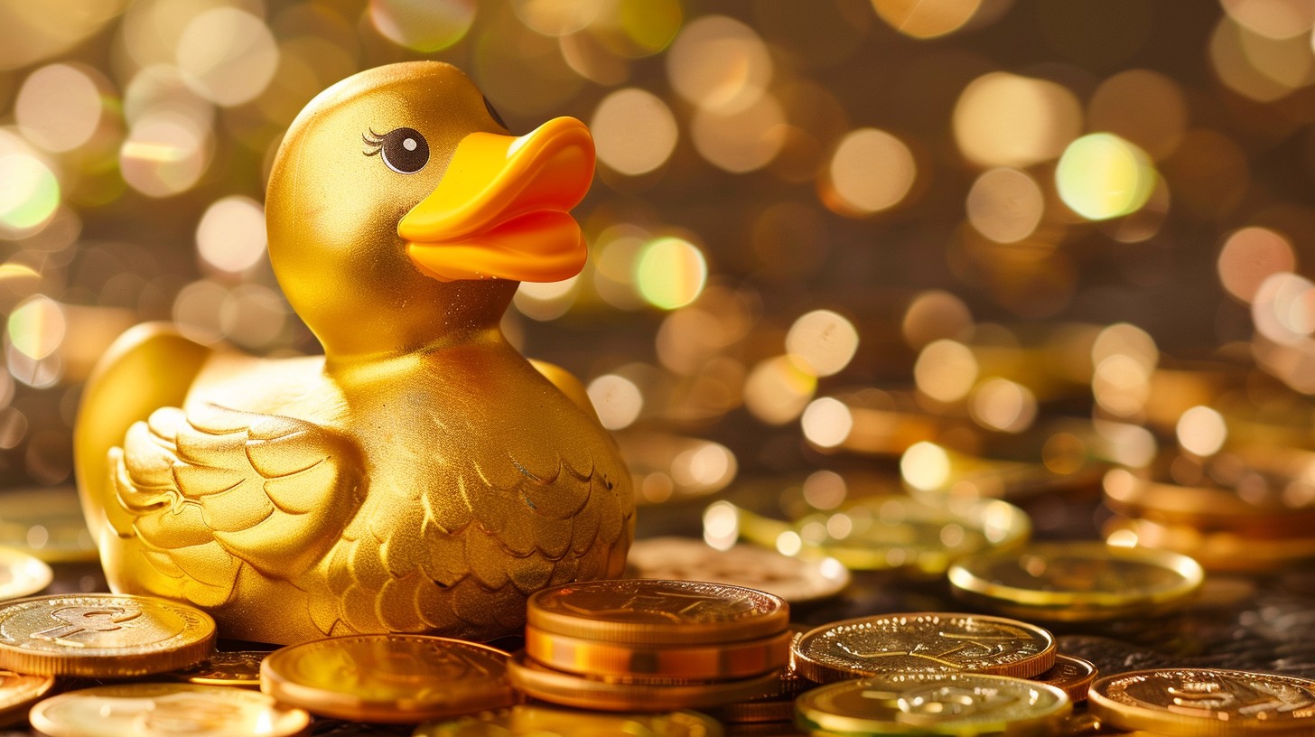 Free Golden Duck Display Image - Golden, Duck, Coins | Download at ...