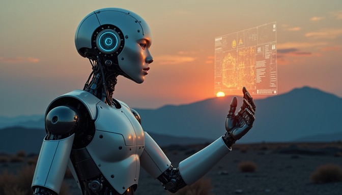 Free Technology meets sunset Image - Robot, Sunset, Technology ...