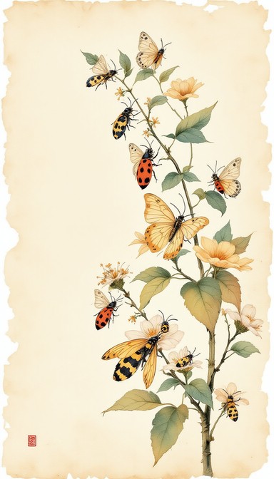 Free Botanical Insect Study Image - Illustration, Vintage, Botanical ...