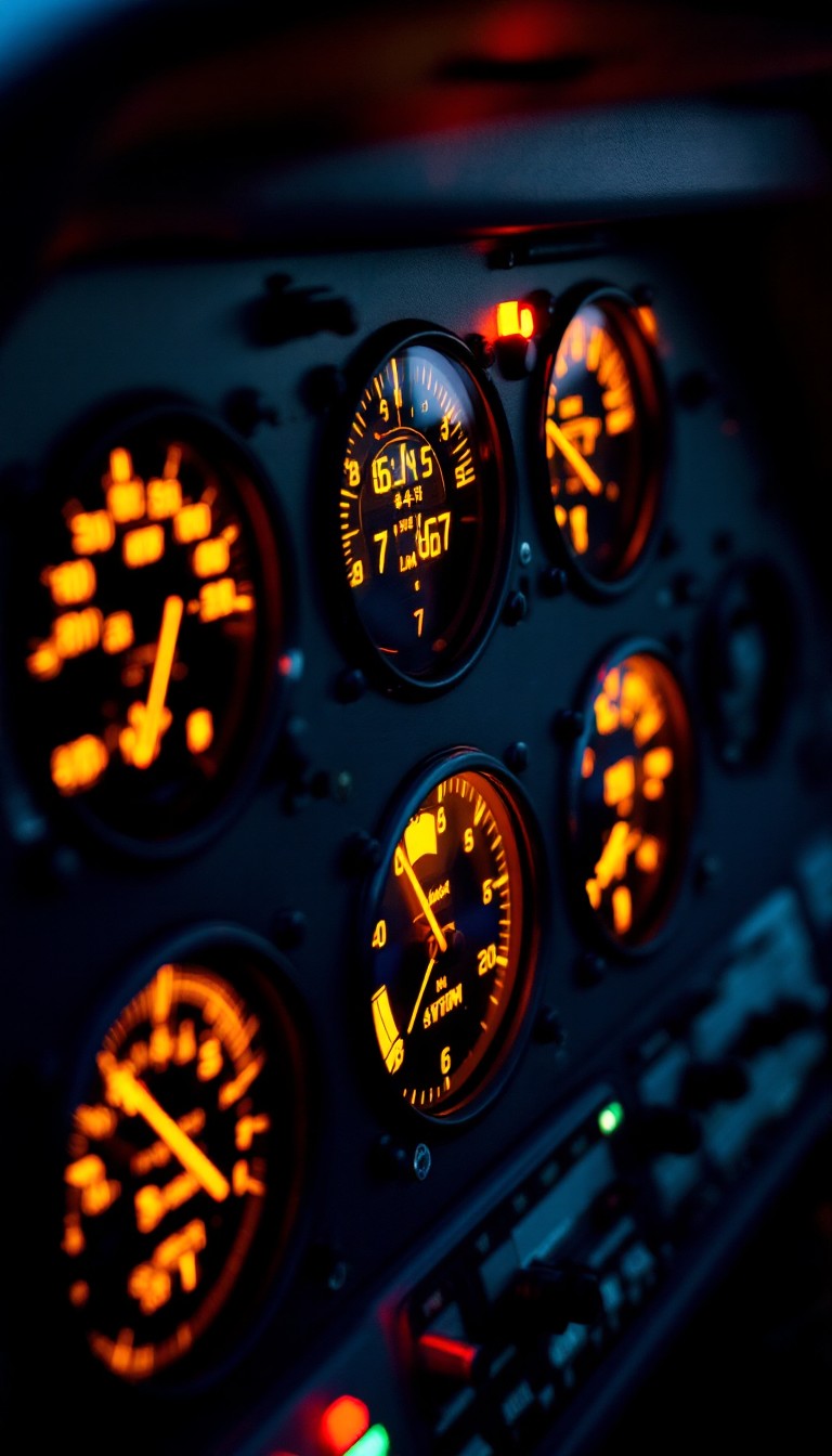 Free Cockpit Instruments Illuminated Image - Aircraft, Aviation, Gauges ...