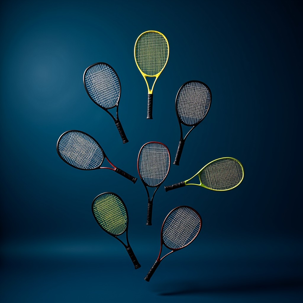 Free Floating Racquet Display Photo - Racquets, Tennis, Badminton ...