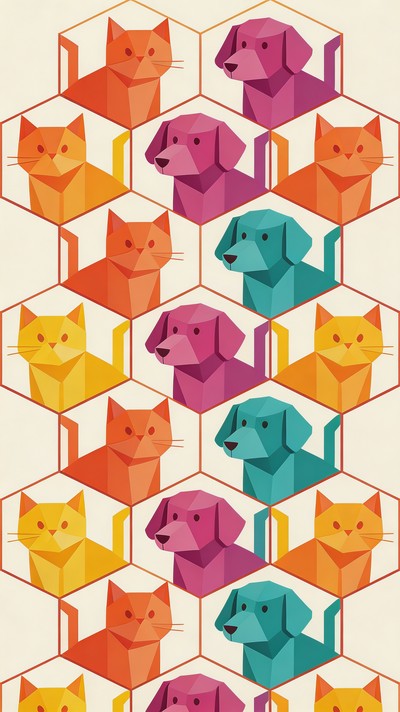 Free Geometric Canine Pattern Image - Dogs, Canine, Pattern | Download ...