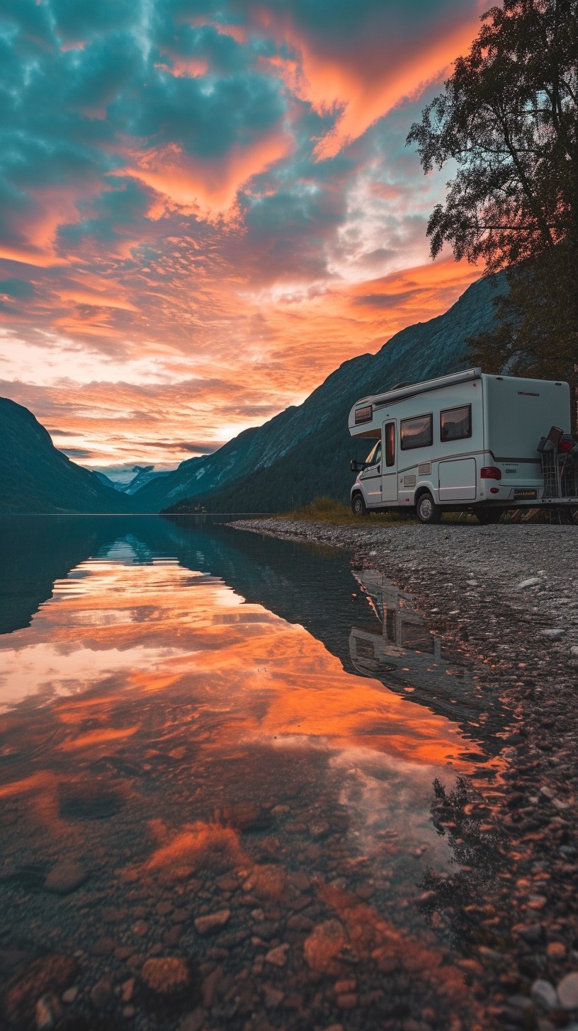 Free Sunset Road Trip Image - Sunset, Mountains, Camper | Download at ...