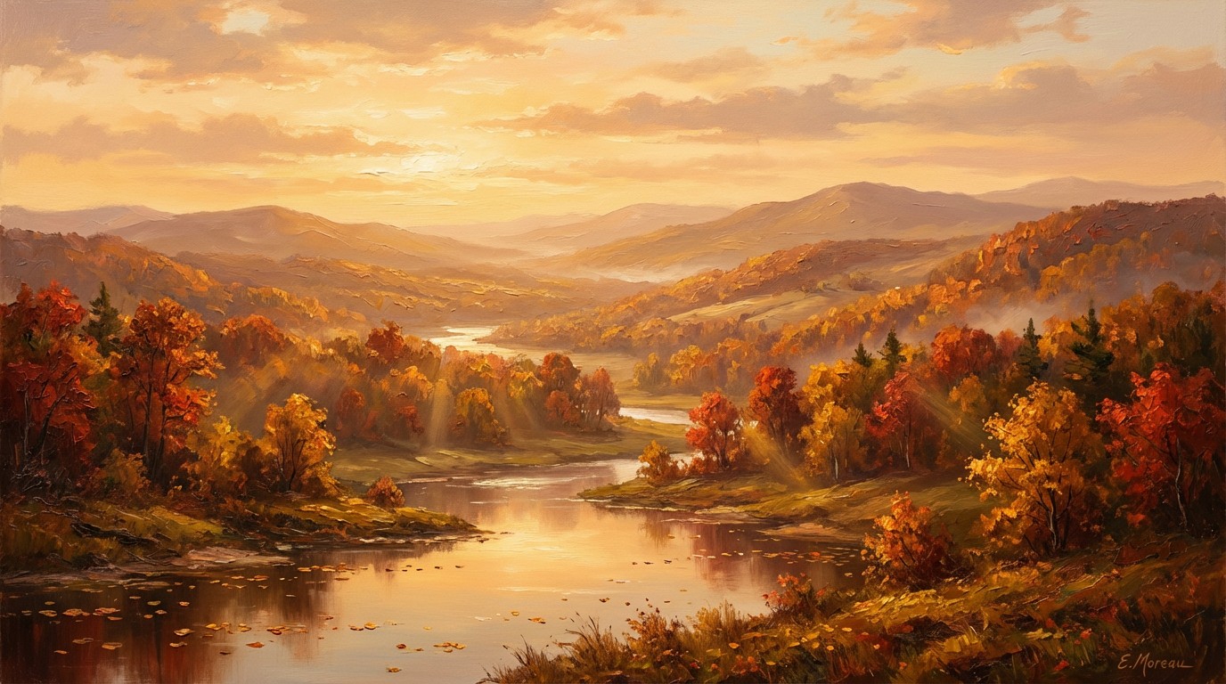 Free Autumn Valley Sunset Image - Autumn, Valley, Landscape | Download ...