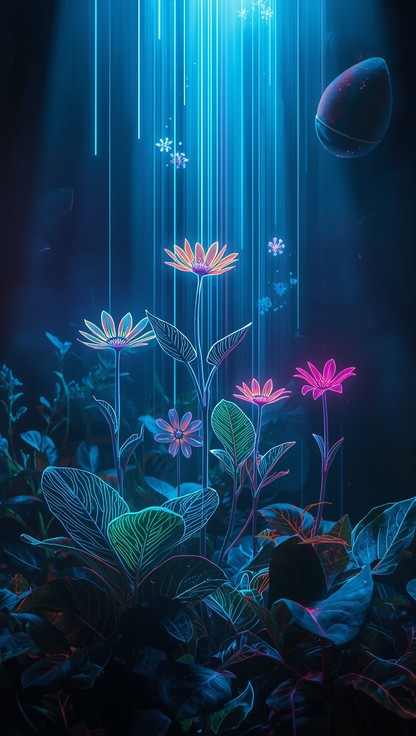 Free Neon Botanical Matrix Image - Cyberpunk, Neon, Botanical ...