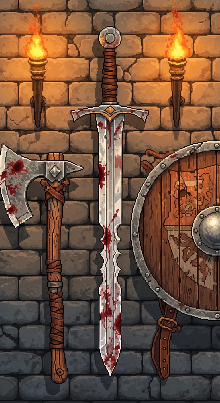 Subtle Weapons Display Free Medieval Weapons Display Image - Medieval, Weapons, Sword ...
