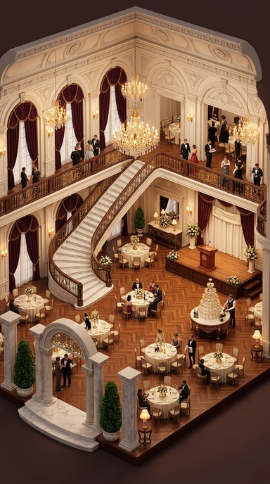 Free Grand Event Hall Image - Ballroom, Isometric, 3d | Download at ...