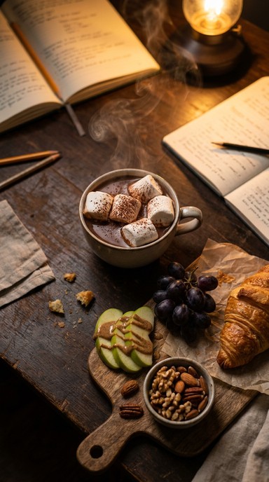 Study Session Snacks Free Cozy Study Vibes Image - Chocolate, Cocoa, Marshmallows | Download ...