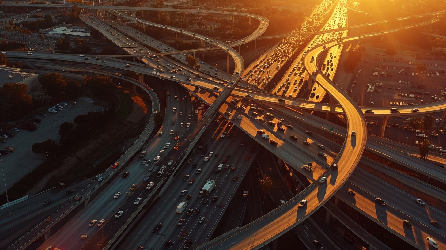 Heyway Image Free Sunset Highway Aerial Image - Sunset, Highway, Aerial | Download ...