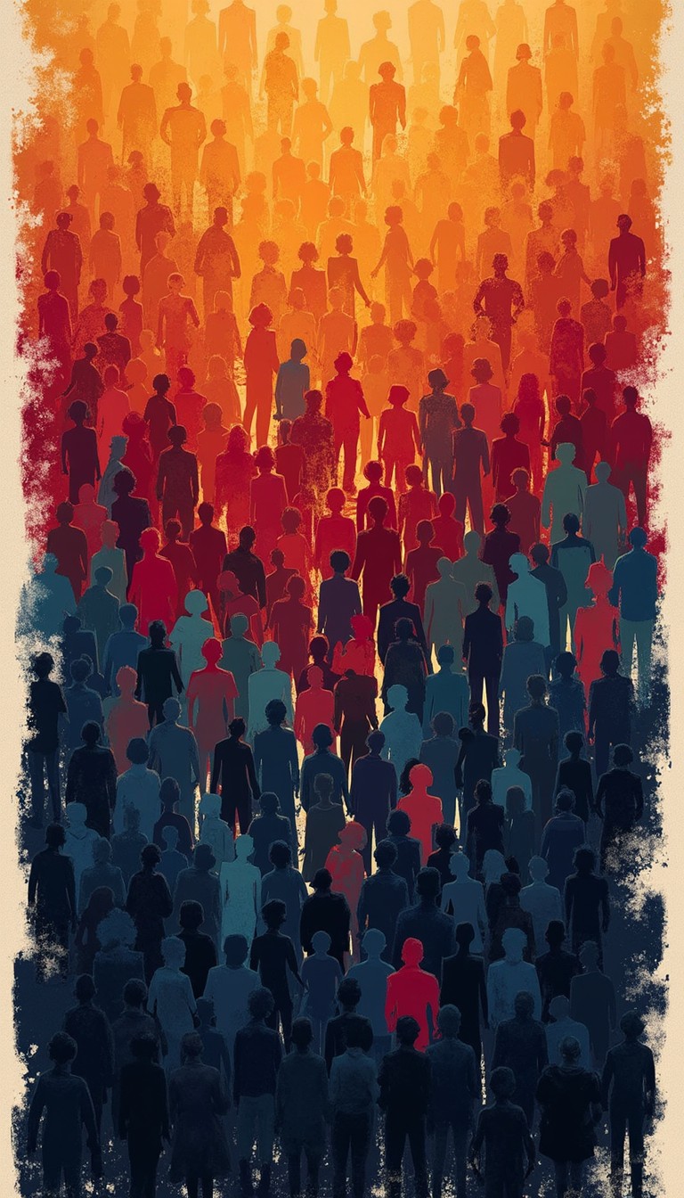 Free Flowing Crowd Abstract Image - Abstract, Silhouettes, Crowd ...