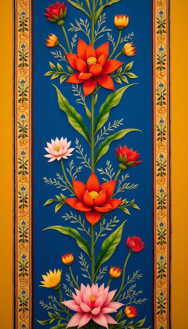 Free Traditional Floral Panel Image - Lotus, Floral, Traditional ...