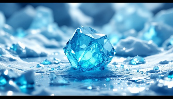 Free Glowing Crystal Tower Image - Geometric, Crystal, Arctic ...