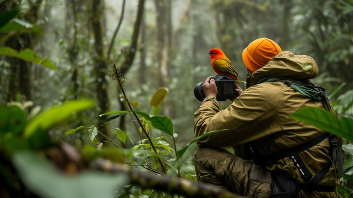 Download Birdwatching in Forest Image - Bird, Photography, Forest | StockCake