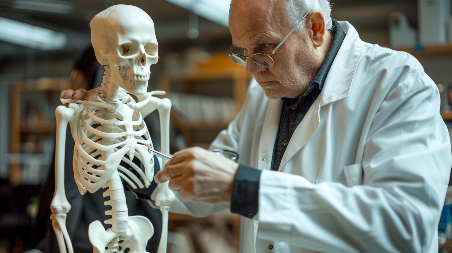 Download Professor Examining Skeleton Image - Professor, Skeleton ...