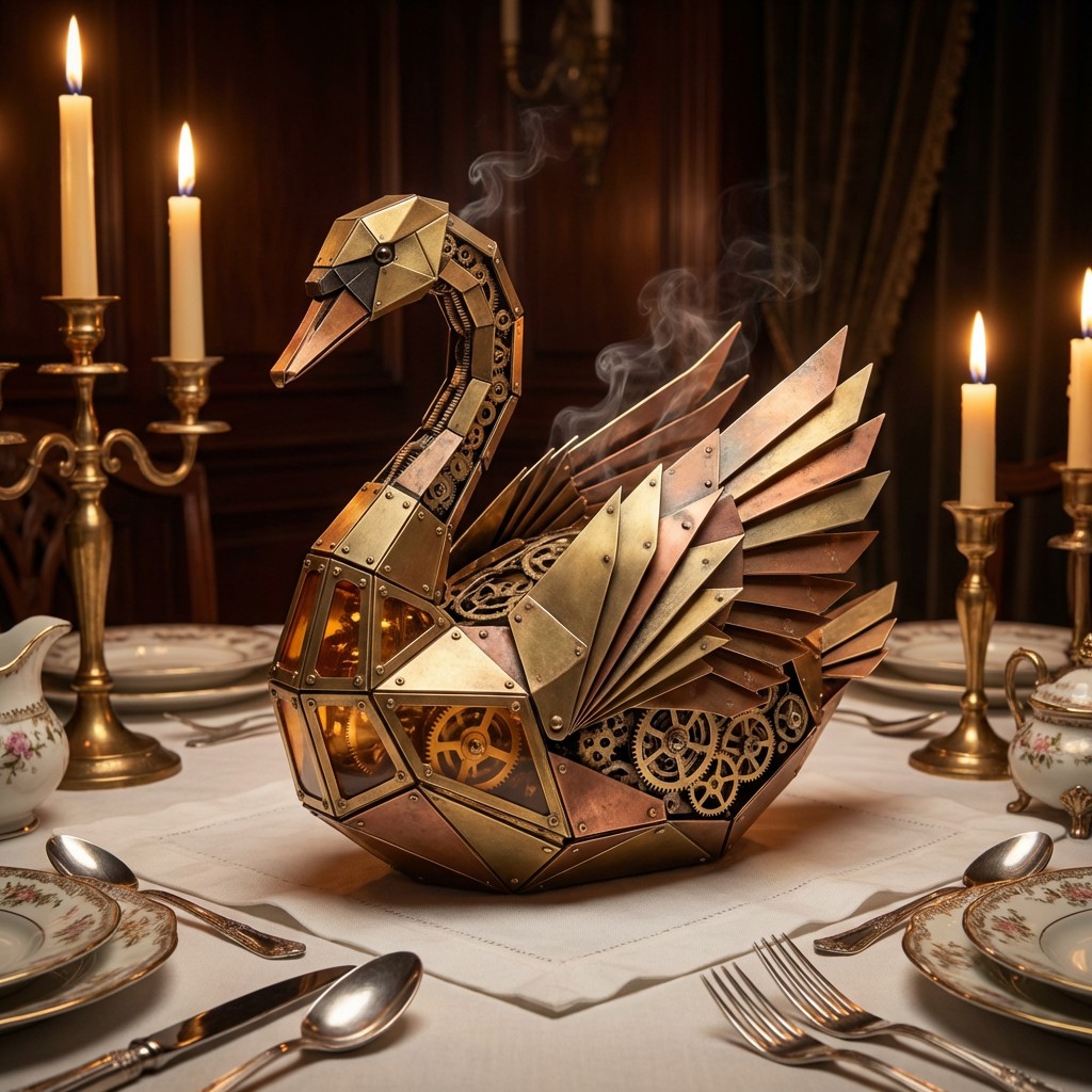 Free Clockwork Origami Swan Image - Steampunk, Mechanical, Swan ...