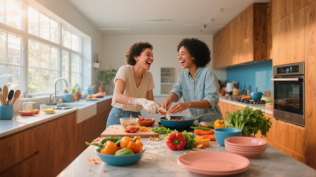 Free Joyful Kitchen Connection Image - Cooking, Friendship, Kitchen ...